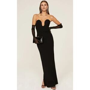 Solace London Audrey Gown in Black Size 6